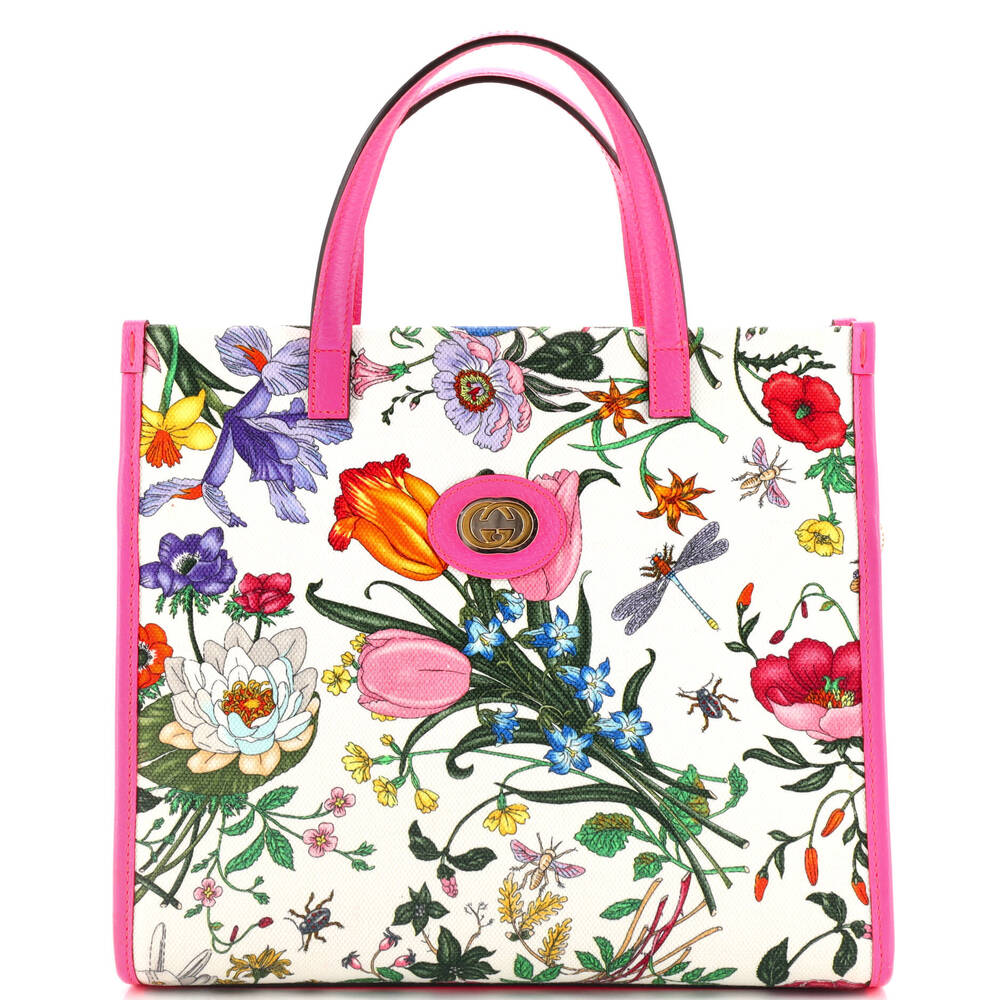 Gucci Convertible Tote Flora Canvas #154848G94B - Picture 2 of 7